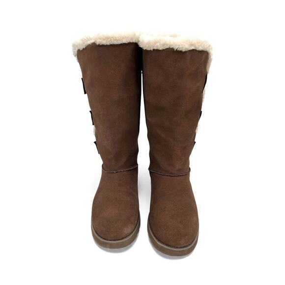 SKECHERS Womens Brown Suede Faux Fur Lined Winter Boots Womens 7.5 - Picture 5 of 9